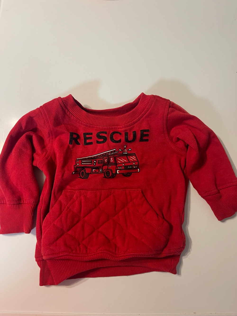 Kids headquarters-Red Rescue Fire Truck Pullover Sweatshirt